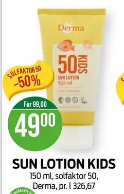 Kiwi SUN LOTION KIDS tilbud