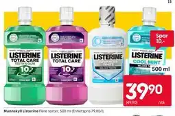 Rusta Munnskyll Listerine tilbud