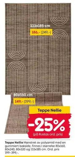 Rusta Teppe Nellie tilbud