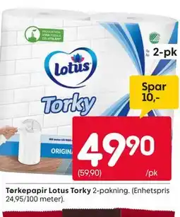 Rusta Tørkepapir Lotus Torky tilbud