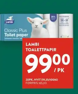 Jacobs LAMBI TOALETTPAPIR tilbud