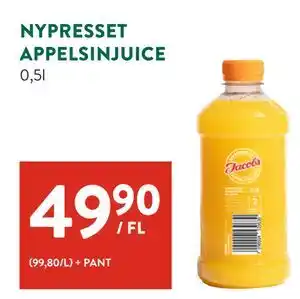 Jacobs NYPRESSET APPELSINJUICE tilbud