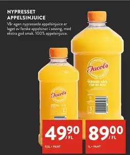Jacobs NYPRESSET APPELSINJUICE tilbud