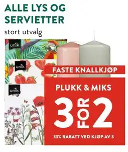 Jacobs ALLE LYS OG SERVIETTER tilbud