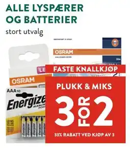 Jacobs ALLE LYSPÆRER OG BATTERIER tilbud