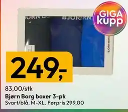 Gigaboks Bjørn Borg boxer 3-pk tilbud