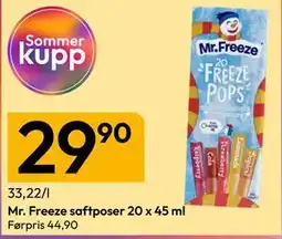 Gigaboks Mr. Freeze saftposer 20 x 45 ml tilbud