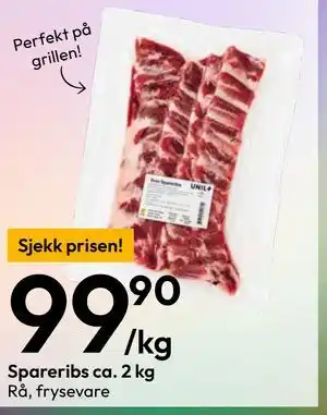 Gigaboks Spareribs ca. 2 kg tilbud