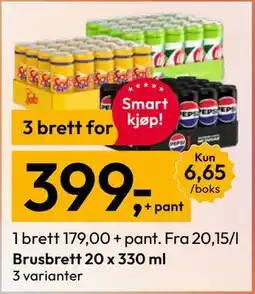 Gigaboks Brusbrett 20 x 330 ml tilbud
