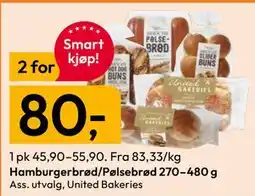 Gigaboks Hamburgerbrød/Pølsebrød 270–480 g tilbud