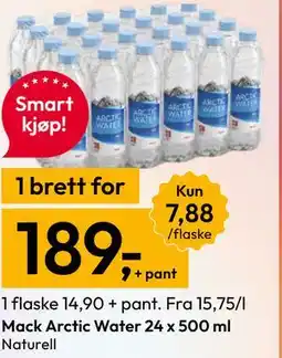 Gigaboks Mack Arctic Water 24 x 500 ml tilbud