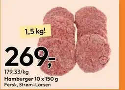 Gigaboks Hamburger 10 x 150 g tilbud