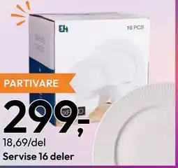 Gigaboks Servise 16 deler tilbud