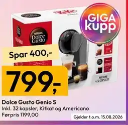 Gigaboks Dolce Gusto Genio S tilbud