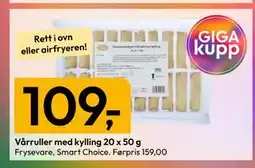 Gigaboks Vårruller med kylling 20 x 50 g tilbud
