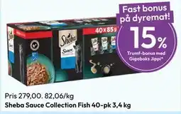 Gigaboks Sheba Sauce Collection Fish 40-pk 3,4 kg tilbud