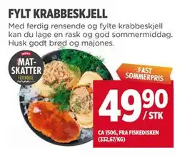 Meny FYLT KRABBESKJELL tilbud