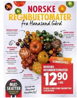 Meny NORSKE REGNBUETOMATER tilbud
