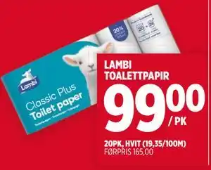 Meny LAMBI TOALETTPAPIR tilbud