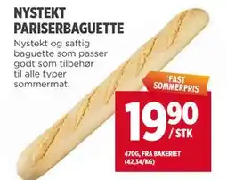 Meny NYSTEKT PARISERBAGUETTE tilbud