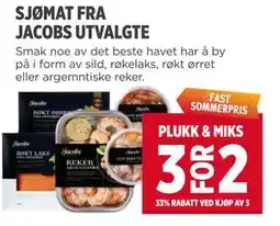 Meny SJØMAT FRA JACOBS UTVALGTE tilbud