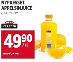 Meny NYPRESSET APPELSINJUICE tilbud