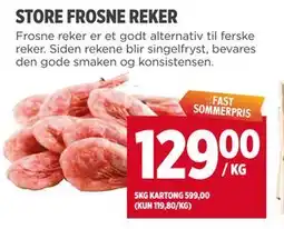 Meny STORE FROSNE REKER tilbud