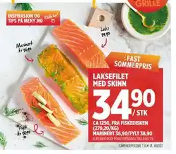 Meny LAKSEFILET MED SKINN tilbud