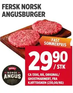 Meny FERSK NORSK ANGUSBURGER tilbud