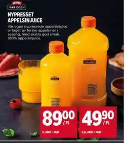 Meny NYPRESSET APPELSINJUICE tilbud