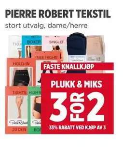 Meny PIERRE ROBERT TEKSTIL tilbud