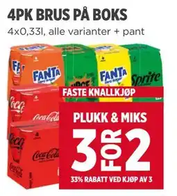Meny 4PK BRUS PÅ BOKS tilbud