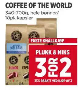 Meny COFFEE OF THE WORLD tilbud