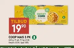 Coop Mega COOP MAIS 3 PK tilbud