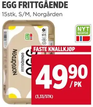 Meny EGG FRITTGÅENDE tilbud