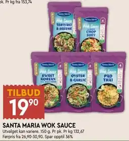 Coop Mega SANTA MARIA WOK SAUCE tilbud