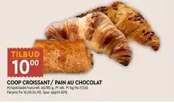 Coop Mega COOP CROISSANT/ PAIN AU CHOCOLAT tilbud