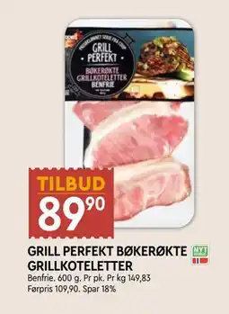 Coop Mega GRILL PERFEKT BØKERØKTE GRILLKOTELETTER tilbud