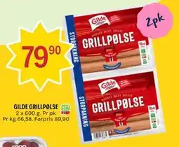 Coop Prix GILDE GRILLPØLSE tilbud