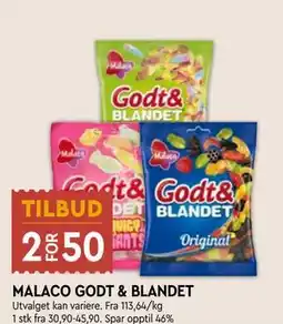 Coop Mega MALACO GODT & BLANDET tilbud
