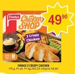 Coop Prix FINDUS 2 CRISPY CHICKEN tilbud