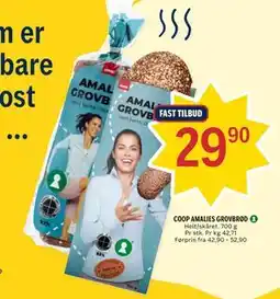 Coop Prix COOP AMALIES GROVBRØD tilbud