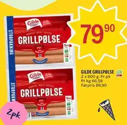 Coop Prix GILDE GRILLPØLSE tilbud