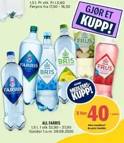 Coop Prix ALL FARRIS, Medlemspris tilbud