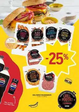 Coop Prix GRILL PERFEKT PØLSER/BURGERE tilbud