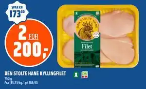 Coop Obs DEN STOLTE HANE KYLLINGFILET tilbud