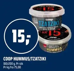 Coop Obs COOP HUMMUS/TZATZIKI tilbud