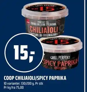 Coop Obs COOP CHILIAIOLI/SPICY PAPRIKA tilbud