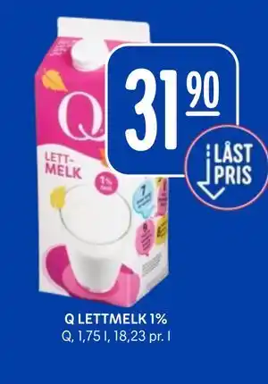 Rema 1000 Q LETTMELK 1% tilbud