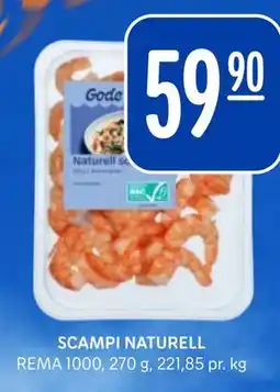 Rema 1000 SCAMPI NATURELL tilbud